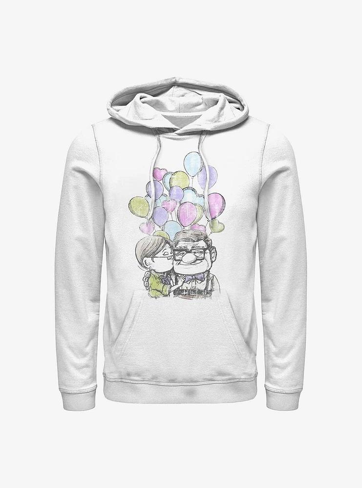 Disney Pixar Up Carl And Ellie Love Balloons Hoodie