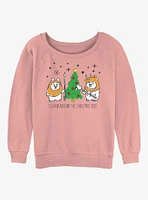 Star Wars Ewokin Around Xmas Tree Womens Slouchy Sweatshirt