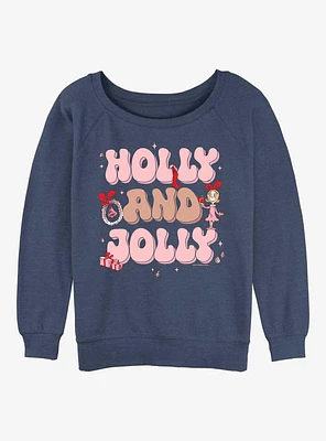 Dr Seuss Holly And Jolly CindyWomens Slouchy Sweatshirt