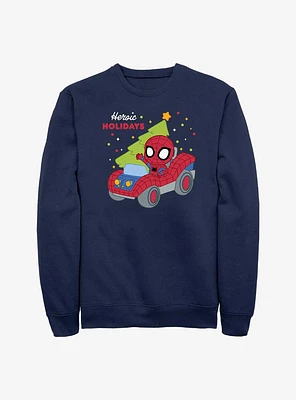 Marvel Heroic Holidays Spider Car Sweatshirt