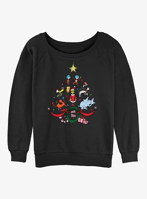 Dr Seuss Tree Womens Slouchy Sweatshirt