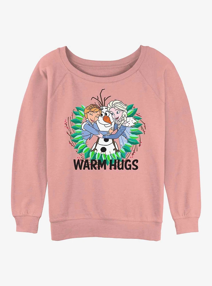 Frozen Warm Hugs Womens Slouchy Sweatshirt