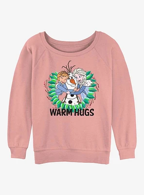 Frozen Warm Hugs Womens Slouchy Sweatshirt