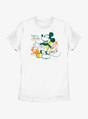 Disney Mickey Mouse Take A Break Womens T-Shirt