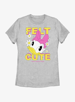 Disney Mickey Mouse Felt Cute Daisy Womens T-Shirt