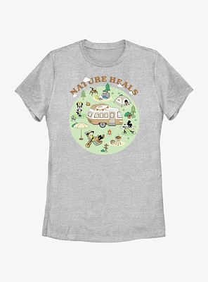 Disney Mickey Mouse Nature Heals Camp Womens T-Shirt