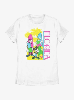 Disney Mickey Mouse Florida Vibes Womens T-Shirt