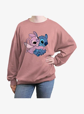 Disney Lilo & Stitch Angel Hug Womens Oversized Sweatshirt