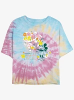 Disney Mickey Mouse Magic The Air Womens Tie-Dye Crop T-Shirt