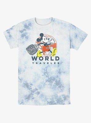 Disney Mickey Mouse World Traveler Tie-Dye T-Shirt