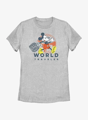 Disney Mickey Mouse World Traveler Womens T-Shirt