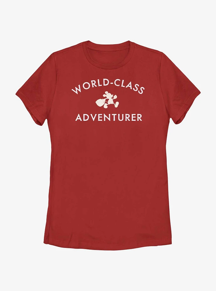 Disney Mickey Mouse World Class Adventurer Womens T-Shirt