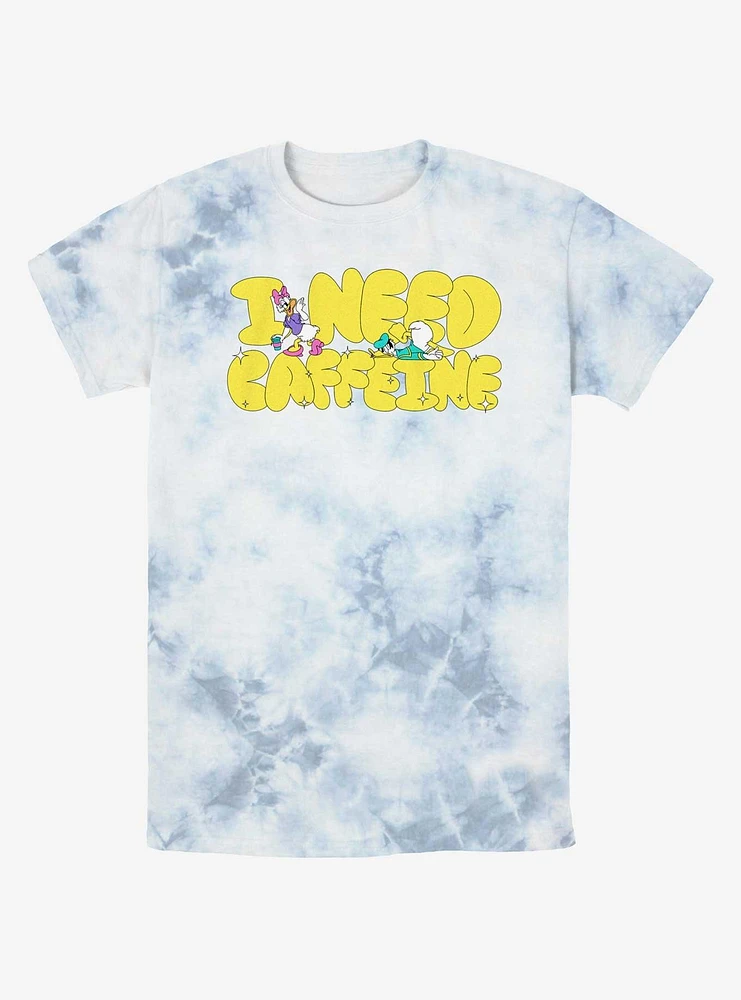 Disney Mickey Mouse I Need Caffeine Tie-Dye T-Shirt