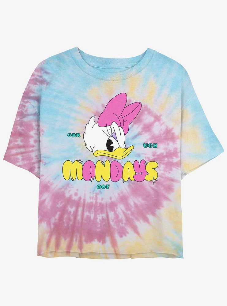 Disney Mickey Mouse Mondays Daisy Womens Tie-Dye Crop T-Shirt