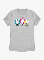 Disney Mickey Mouse Peace Love Positivity Womens T-Shirt