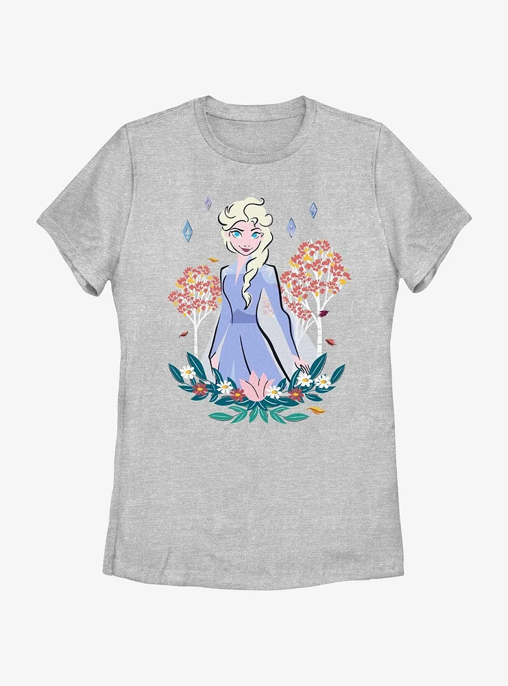 Disney Frozen Elsa Flowers Womens T-Shirt