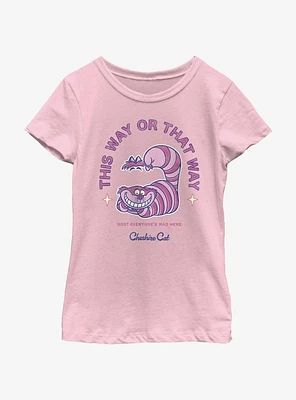 Disney Alice Wonderland Cheshire Cat's Way Youth Girls T-Shirt