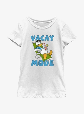 Disney Mickey Mouse Donald Vacay Mode Youth Girls T-Shirt