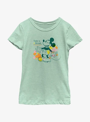 Disney Mickey Mouse Take A Break Youth Girls T-Shirt