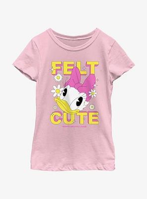 Disney Mickey Mouse Felt Cute Daisy Youth Girls T-Shirt