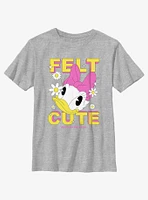 Disney Mickey Mouse Felt Cute Daisy Youth T-Shirt