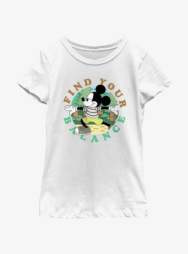 Disney Mickey Mouse Find Your Balance Youth Girls T-Shirt