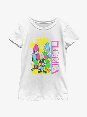 Disney Mickey Mouse Florida Vibes Youth Girls T-Shirt