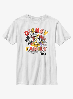 Disney Mickey Mouse Fam Vacay 2025 Youth T-Shirt