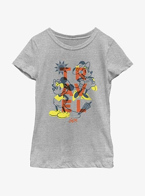 Disney Mickey Mouse With Minnie Travel Mood Youth Girls T-Shirt