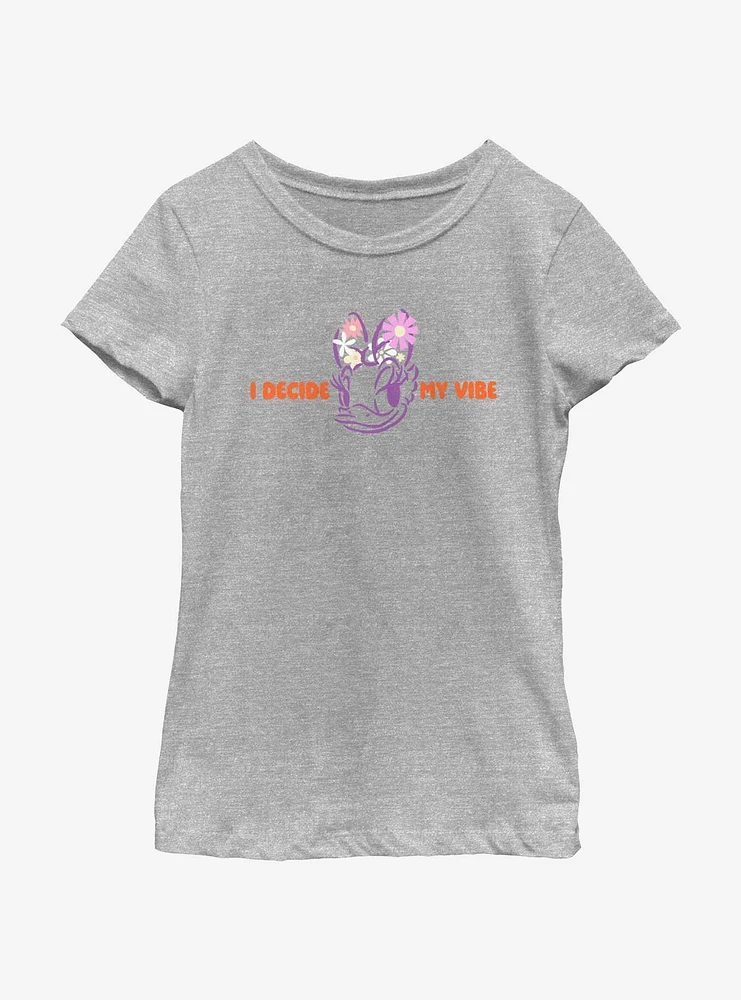 Disney Mickey Mouse I Decide My Vibe Daisy Youth Girls T-Shirt