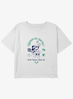 Disney Minnie Mouse Queen Of Swing Youth Girls Boxy Crop T-Shirt