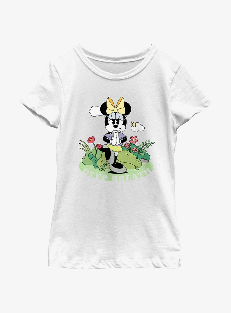 Disney Minnie Mouse Deep Breath Youth Girls T-Shirt