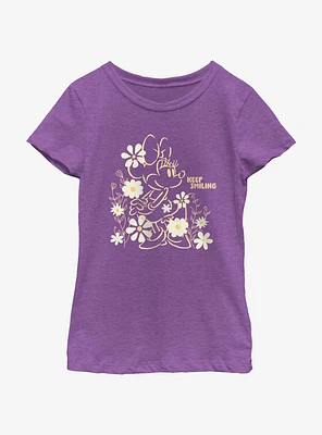 Disney Minnie Mouse Keep Smiling Youth Girls T-Shirt