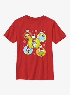 Dr Seuss Christmas Spheres Youth T-Shirt