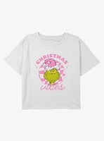 Dr Seuss Christmas Santa Vibes Youth Girls Boxy Crop T-Shirt