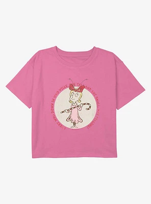 Dr Seuss Cindy Lou Who Youth Girls Boxy Crop T-Shirt