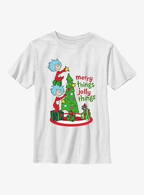 Dr Seuss Merry Things Jolly Youth T-Shirt