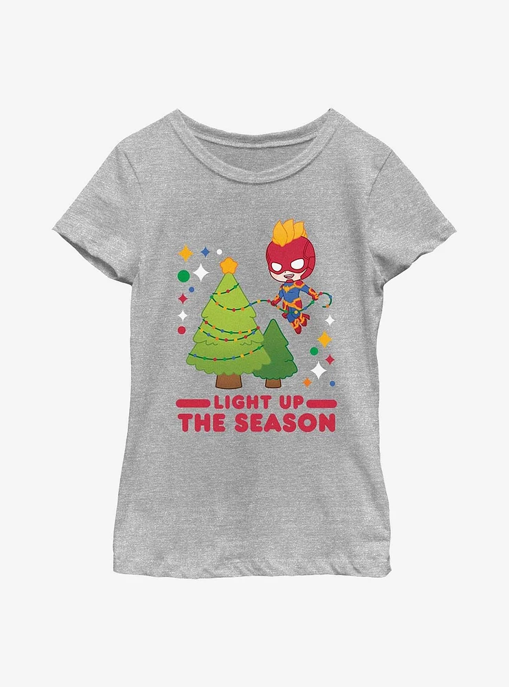 Marvel Light Up The Season Youth Girls T-Shirt