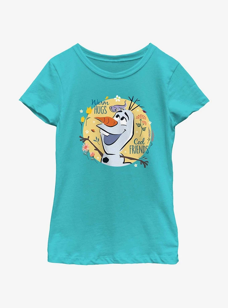 Disney Frozen 2 Warm Hugs Cool Friends Youth Girls T-Shirt