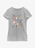 Disney Princesses Vintage Icons Youth Girls T-Shirt