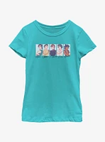 Disney Princesses Princes Manga Version Youth Girls T-Shirt