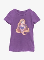 Disney Tangled Cute Rapunzel Manga Version Youth Girls T-Shirt