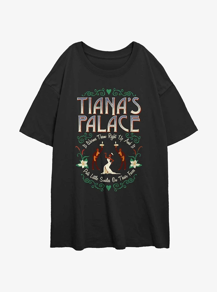 Disney the Princess and Frog Tianas Palace Womens Oversized T-Shirt