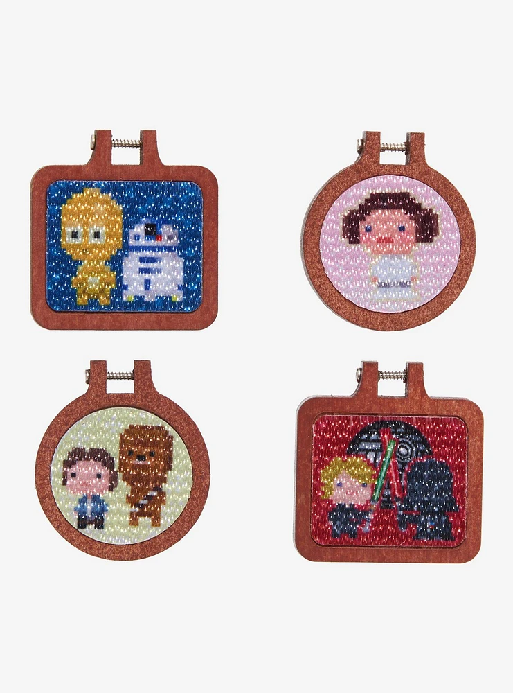 Star Wars Cross Stitch Portraits Pin Set — BoxLunch Exclusive