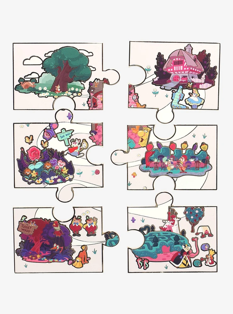 Disney Alice in Wonderland Puzzle Map Blind Box Enamel Pin - BoxLunch Exclusive