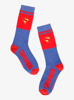 DC Comics Superman Logo Crew Socks - BoxLunch Exclusive