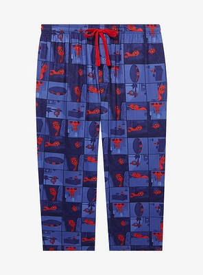 Marvel Spider-Man Hiding Panels Allover Print Women's Plus Sleep Pants - BoxLunch Exclusive