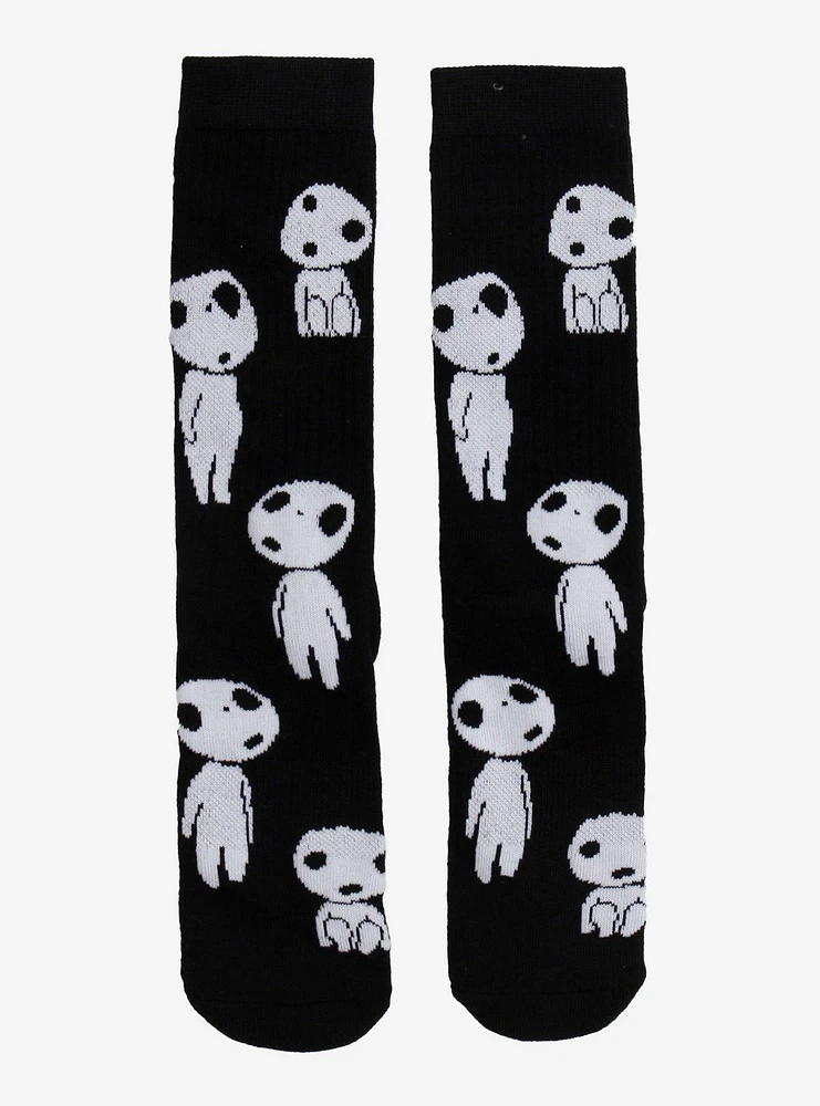 Studio Ghibli® Princess Mononoke Kodama Allover Print Crew Socks - BoxLunch Exclusive