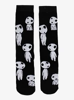 Studio Ghibli® Princess Mononoke Kodama Allover Print Crew Socks - BoxLunch Exclusive