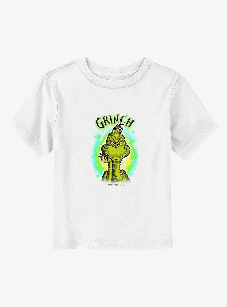 Dr Seuss Brushy Grinch Front Toddler T-Shirt